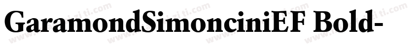 GaramondSimonciniEF Bold字体转换